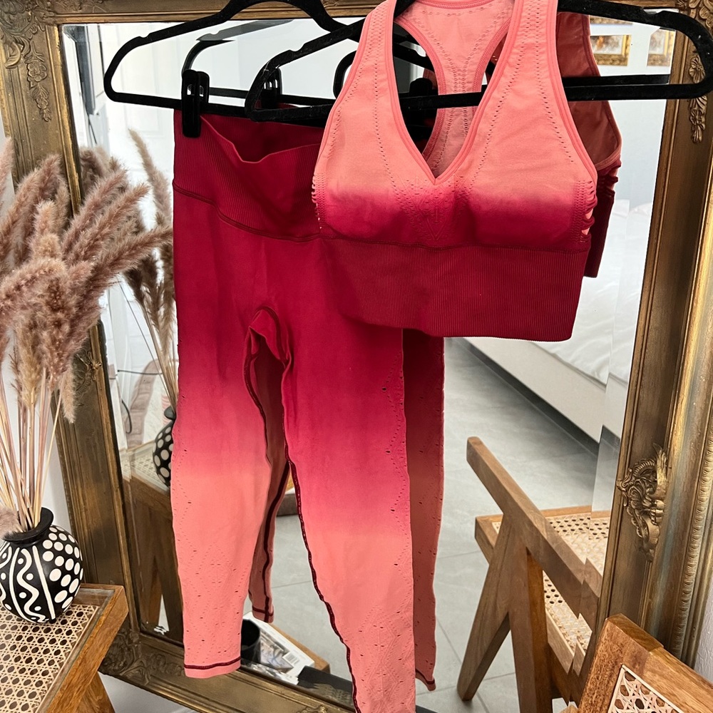 PINK OMBRÉ FITNESS SET XS